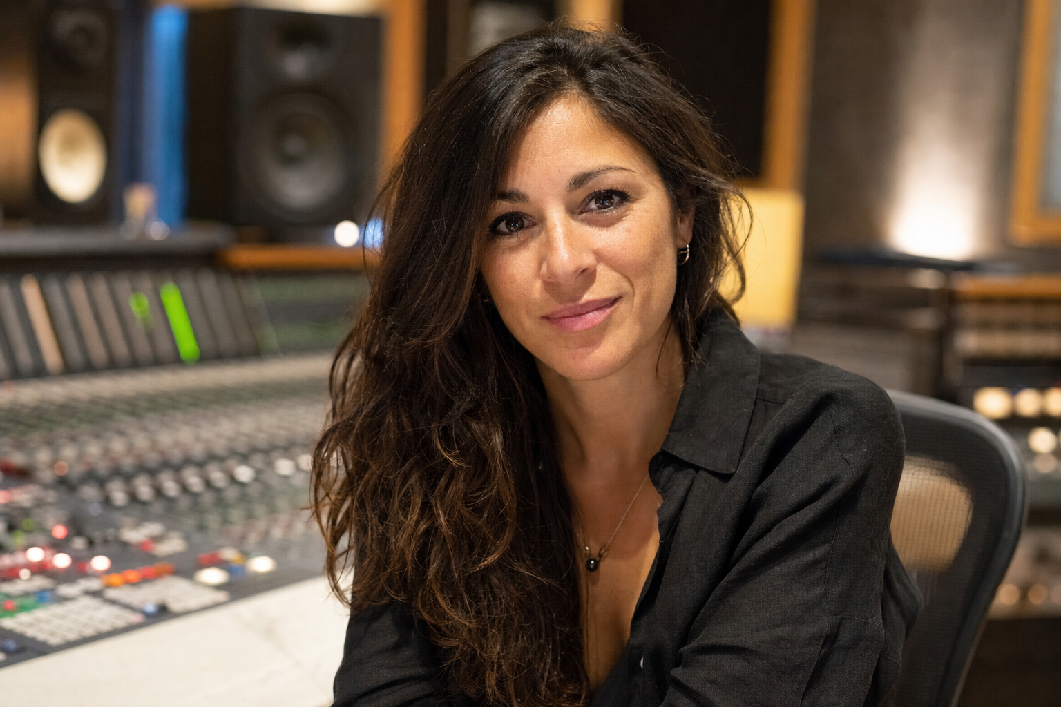 Melissa Piras, fondatrice e ingegnere del suono di Equalizzatore, nel suo studio a Caserta